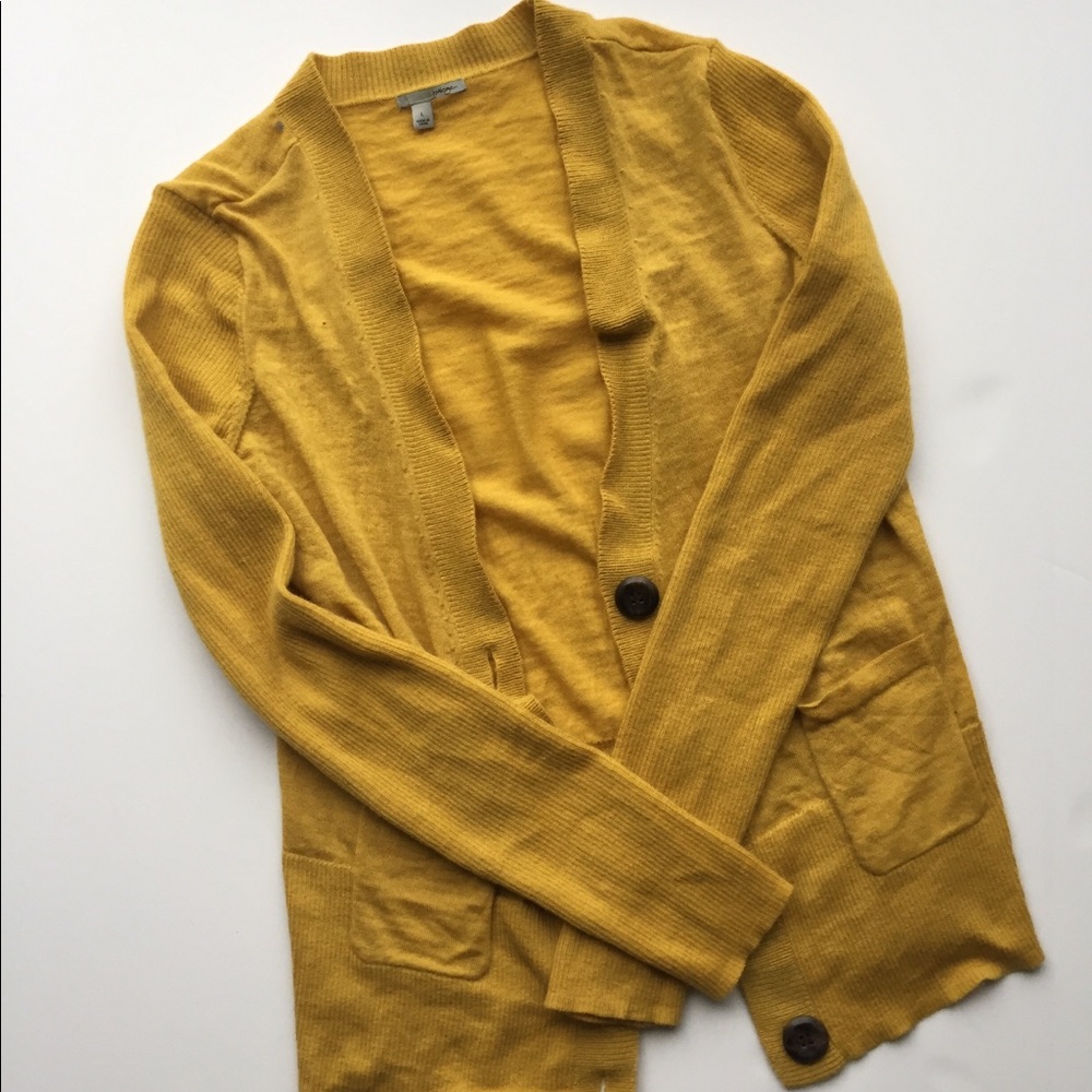 Halogen Mustard Yellow Cardigan